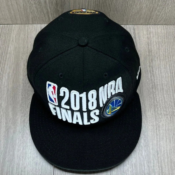 2018 NBA Finals Golden State Warriors New Era 9Fifty Cap Hat Mens One Size Black - Picture 5 of 10